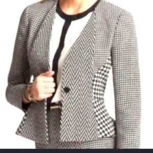Ann Taylor houndstooth blazer jacket